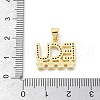 Brass Micro Pave Cubic Zirconia Pendants KK-Z098-12G-3