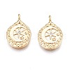 Brass Micro Pave Clear Cubic Zirconia Pendants KK-N232-246-1