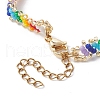 Glass Seed Braided Beaded Bracelet BJEW-MZ00058-6