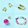 Zinc Alloy Lobster Claw Clasps with Brass Wire Guardian and Protectors with Iron Open Jump Rings DIY-YW0010-08-3