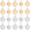 Unicraftale 20Pcs 2 Colors 304 Stainless Steel Pendant Cabochon Settings STAS-UN0023-10-1