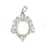 Brass Pendant Cabochon Settings KK-S521-15P-1