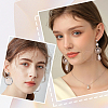SOFPLATE 160Pcs 8 Style Alloy Crystal Rhinestone Stud Earring Finding ALRI-SP0001-02-5