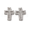 Brass Micro Pave Clear Cubic Zirconia Charms KK-Z112-33P-1