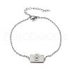 201 Stainless Steel Camera with Heart Link Bracelets BJEW-B128-04P-4