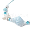 Adjustable Synthetical Turquoise & Porcelain & Natural Howlite Beaded Braided Bead Bracelets for Women BJEW-JB11707-3