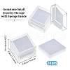 Olycraft 24Pcs Square Transparent Plastic Loose Diamond Box CON-OC0001-68A-2