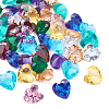 50Pcs 10 Colors Cubic Zirconia Pointed Back Cabochons ZIRC-CJ0001-24-3