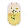 50Pcs Capsule with Flower PVC Sticker Labels STIC-E006-01-3
