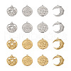 Biyun 16Pcs 8 Style Rack Plating 304 Stainless Steel Pendants STAS-BY0001-13-2