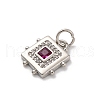 Brass Micro Pave Cubic Zirconia Pendants KK-U033-02P-02-2