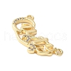 Brass Micro Pave Clear Cubic Zirconia Links KK-D357-03D-G-2