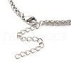 Tarnish Resistant 304 Stainless Steel Wheat Chains Necklace NJEW-JN03591-6