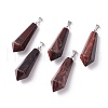 Dyed & Heated Natural Red Tiger Eye Pointed Pendants X-G-I314-02P-11-2