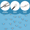 BENECREAT 925 Sterling Silver Bead Tips with Suede Fabric Square Silver Polishing Cloth FIND-BC0013-10A-4