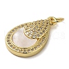 Brass Micro Pave Cubic Zirconia Pendants KK-Q808-23G-2