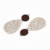 Teardrop Leather Pendants FIND-N007-02B-01-2