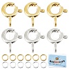 Beebeecraft 6Pcs 2 Color 925 Sterling Silver Spring Ring Clasps DIY-BBC0001-47-1