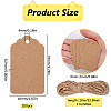 SOFPLATE 200Pcs Rectangle Kraft Paper Gift Tags CDIS-SP0001-11-2