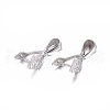 Anti-Tarnish Rhodium Plated 925 Sterling Silver Pendant Bails STER-L058-029P-1