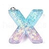 Transparent Epoxy Resin Pendants CRES-S364-002X-2