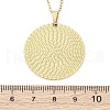 Flat Round 304 Stainless Steel Pendant Necklaces NJEW-M096-28G-3