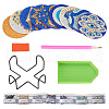 DIY Evil Eye Pattern Coaster Diamond Painting Kits DIY-TAC0016-54-3