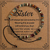 Adjustable Gemstone Braided Bead Bracelets PX1139-30-1