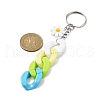 Acrylic Curb Chain Keychain KEYC-JKC00633-02-2