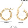 Unicraftale 304 Stainless Steel Huggie Hoop Earrings EJEW-UN0001-23-2