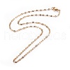 Ion Plating(IP) 304 Stainless Steel Cable Chain Necklaces NJEW-F265-A-G-1