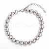 Non-Tarnish Simple Fashion Round Stainless Steel Beaded Bracelets for Women UG2742-3-1