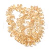 Electroplate Transparent Glass Beads Strands EGLA-B006-01A-FA01-2