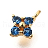 Brass Micro Pave Cubic Zirconia Pendants KK-D356-07A-G-2