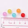 8mm Mixed Transparent Round Frosted Acrylic Ball Bead X-FACR-R021-8mm-M-4