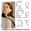 Beebeecraft 8Pcs 2 Style Brass Micro Pave Cubic Zirconia Hoop Earrings KK-BBC0001-40-2