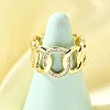 Brass Micro Pave Cubic Zirconia Cuff Rings for Women RJEW-F184-16G-1