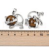 Natural Tiger Eye Kitten Pendants G-J386-C17-19-3