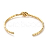 Golden 304 Stainless Steel Cuff Bangles for Women BJEW-C050-01F-G-3