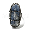 Natural Kyanite Adjustable Rings RJEW-K269-03AS-2