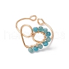 Natural Apatite Cuff Rings RJEW-TA00206-02-2