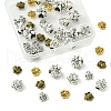 50Pcs 5 Styles Tibetan Styles Zinc Alloy Beads TIBEB-YW0001-26-2