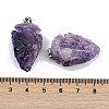 Raw Rough Natural Amethyst Pendants G-G162-01P-02-3