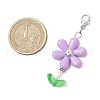 Sunflower Acrylic & Glass Beads Pendant Decorations HJEW-JM03238-3