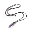 Natural AmethystPendant Necklaces NJEW-M196-02F-2