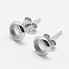 925 Sterling Silver Stud Earring Findings STER-F032-02S-1