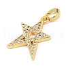 Brass Micro Pave Cubic Zirconia Pendants KK-L231-17G-2