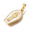 Brass Shell Pendants KK-D328-01G-E-2
