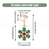 ANATTASOUL 20Pairs 20 Styles Christmas Tree & Bell & Deer & Snowman Enamel Dangle Clip-on Earrings EJEW-AN0003-39-2