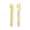 Rack Plating Brass Micro Pave Cubic Zirconia Pendants KK-S396-40G-1